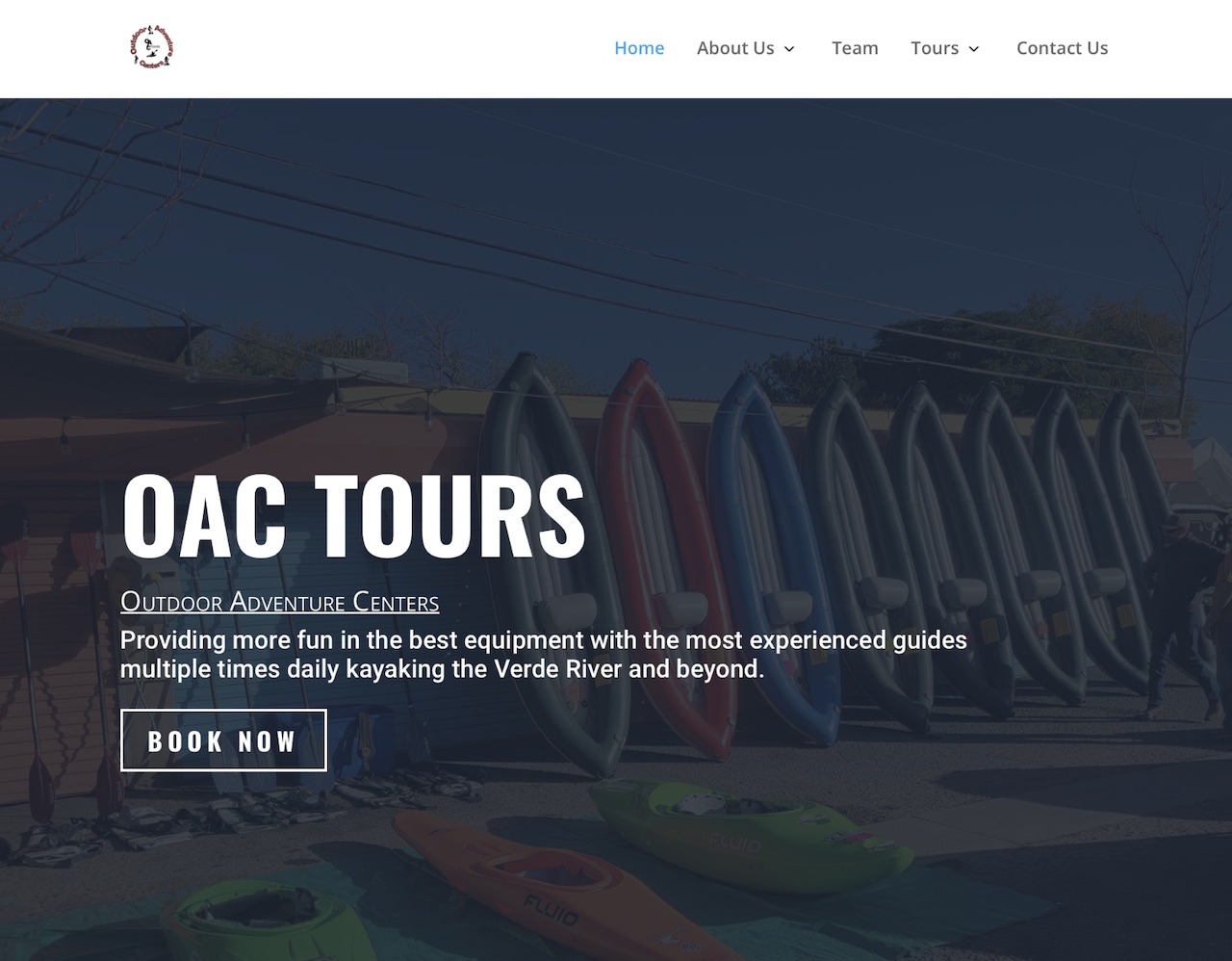 OAC Tours site screenshot